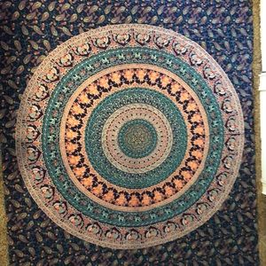 Multicolored bohemian tapestry